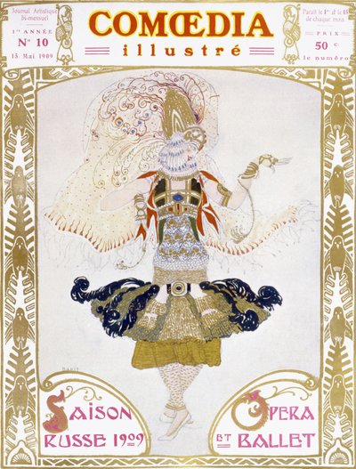 Vorderseite von Comoedia, 1909 von Leon Bakst